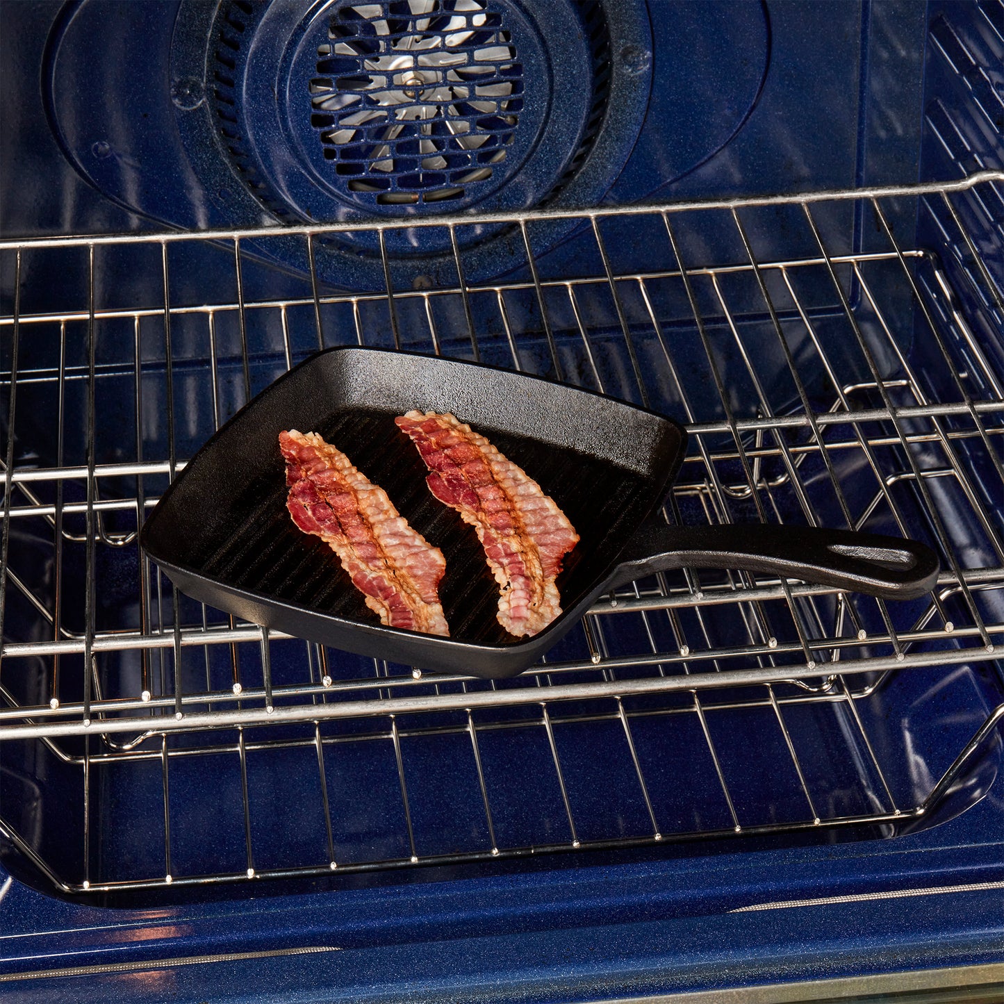 8" Square Pre-Seasoned Cast Iron Skillet Grill Pan