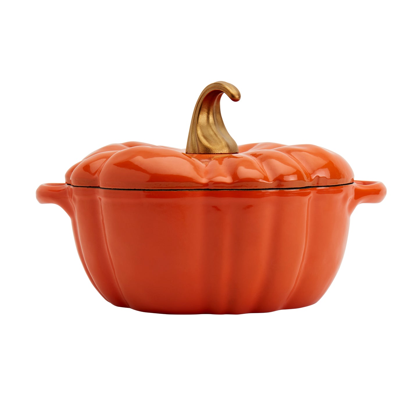 2-Quart / 4-Quart Enameled Cast Iron Pumpkin Dutch Ovens, Orange