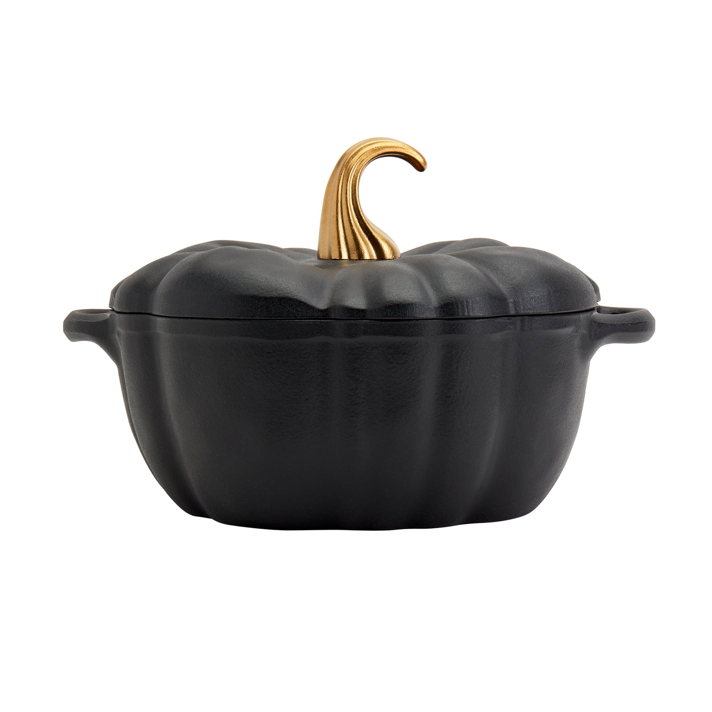 2-Quart / 4-Quart Enameled Cast Iron Pumpkin Dutch Ovens, Black