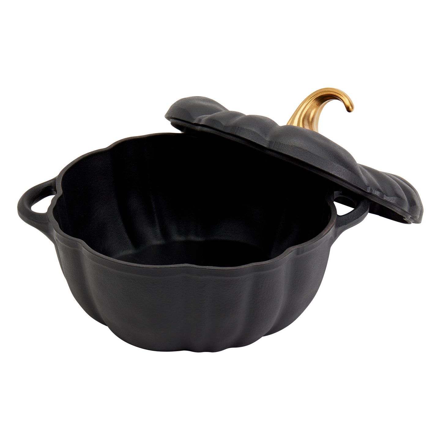 2-Quart / 4-Quart Enameled Cast Iron Pumpkin Dutch Ovens, Black