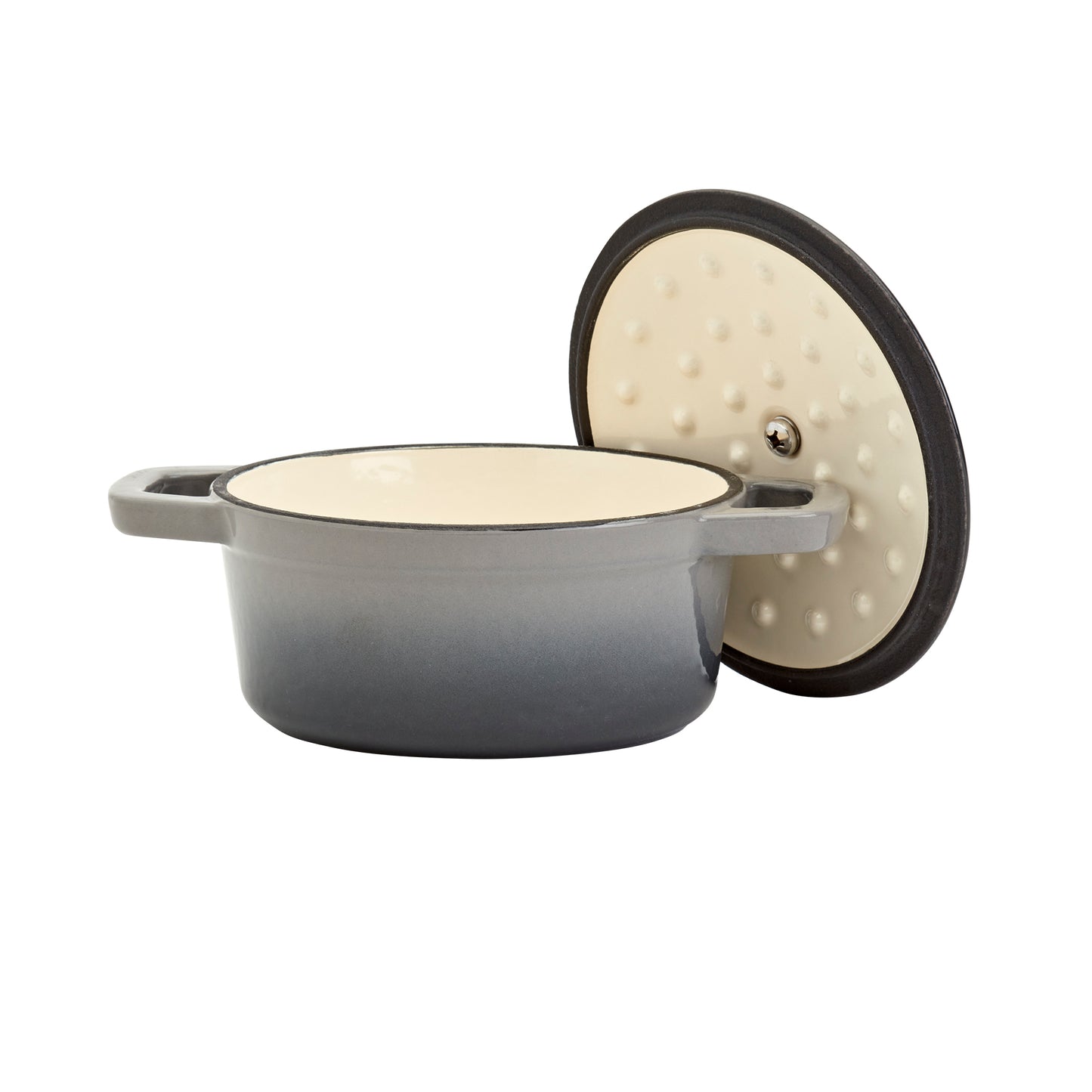 Enameled Cast Iron Dutch Oven, Gray