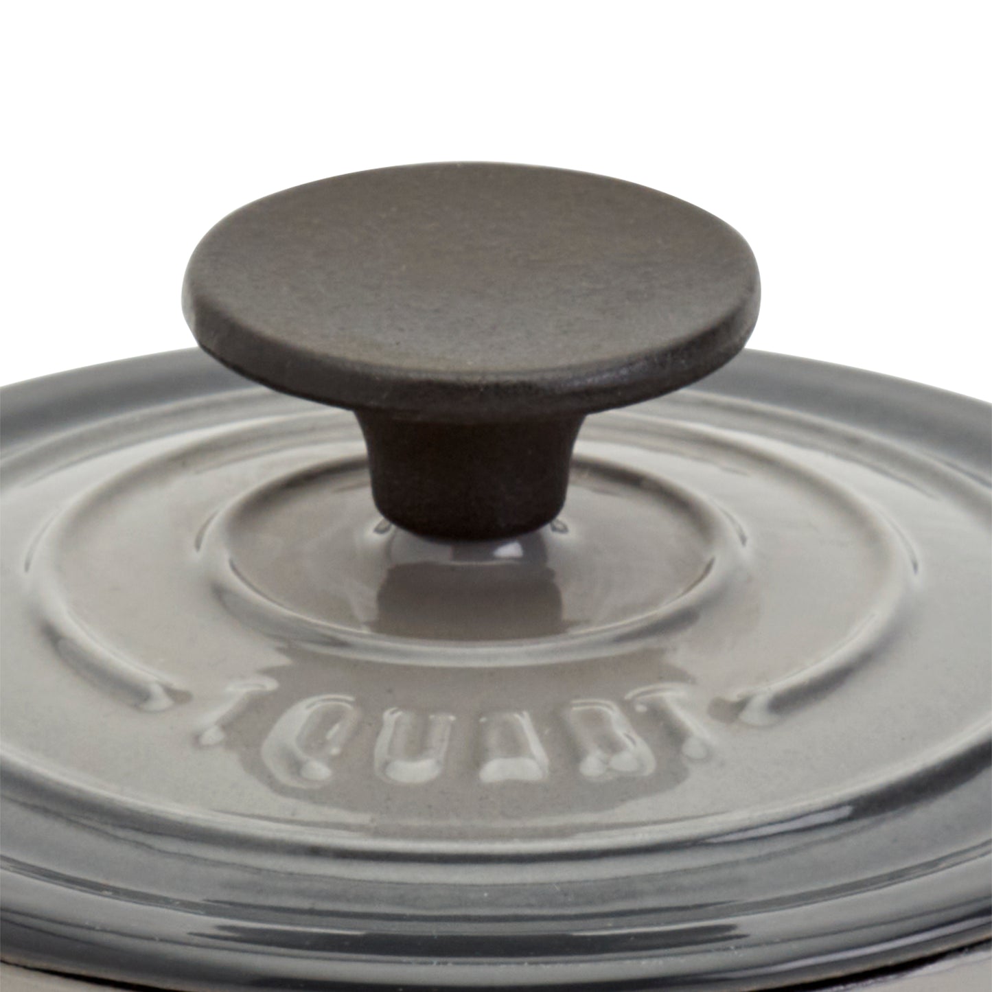 Enameled Cast Iron Dutch Oven, Gray
