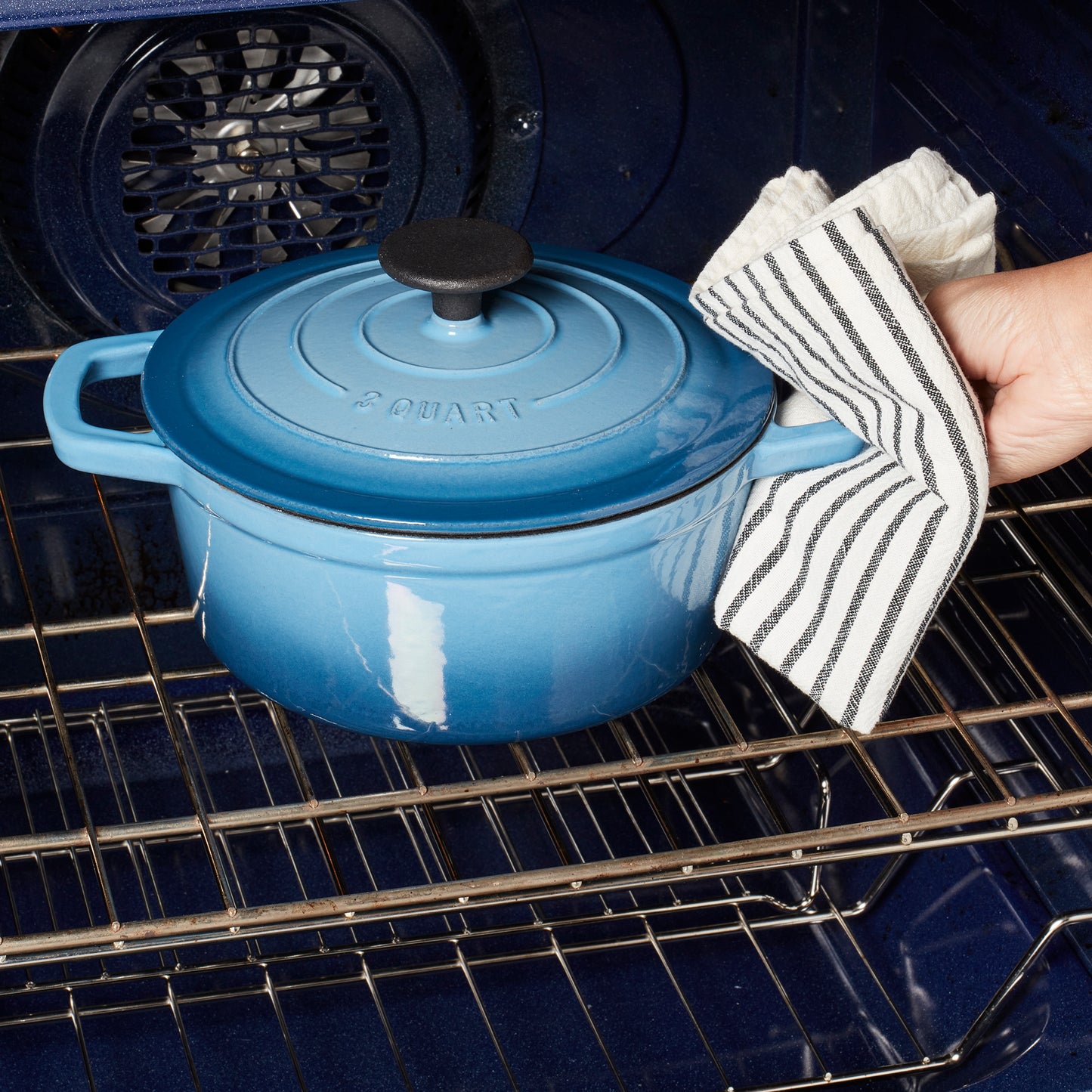 Enameled Cast Iron Dutch Oven, Blue