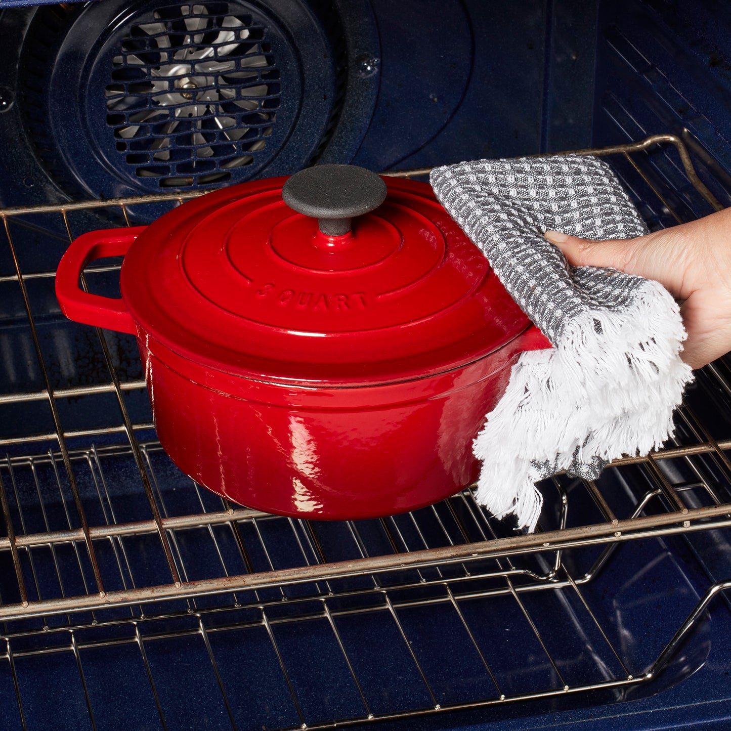 Enameled Cast Iron Dutch Oven, Red