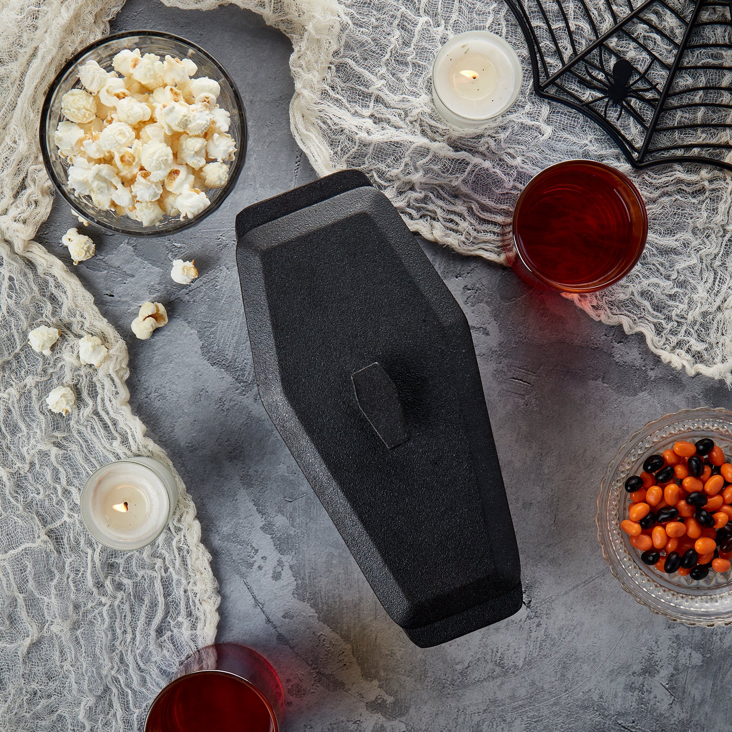 *PREORDER* 1.5-Quart / 2.5-Quart Cast Iron Skeleton Coffin Casket Loaf Pan, Black