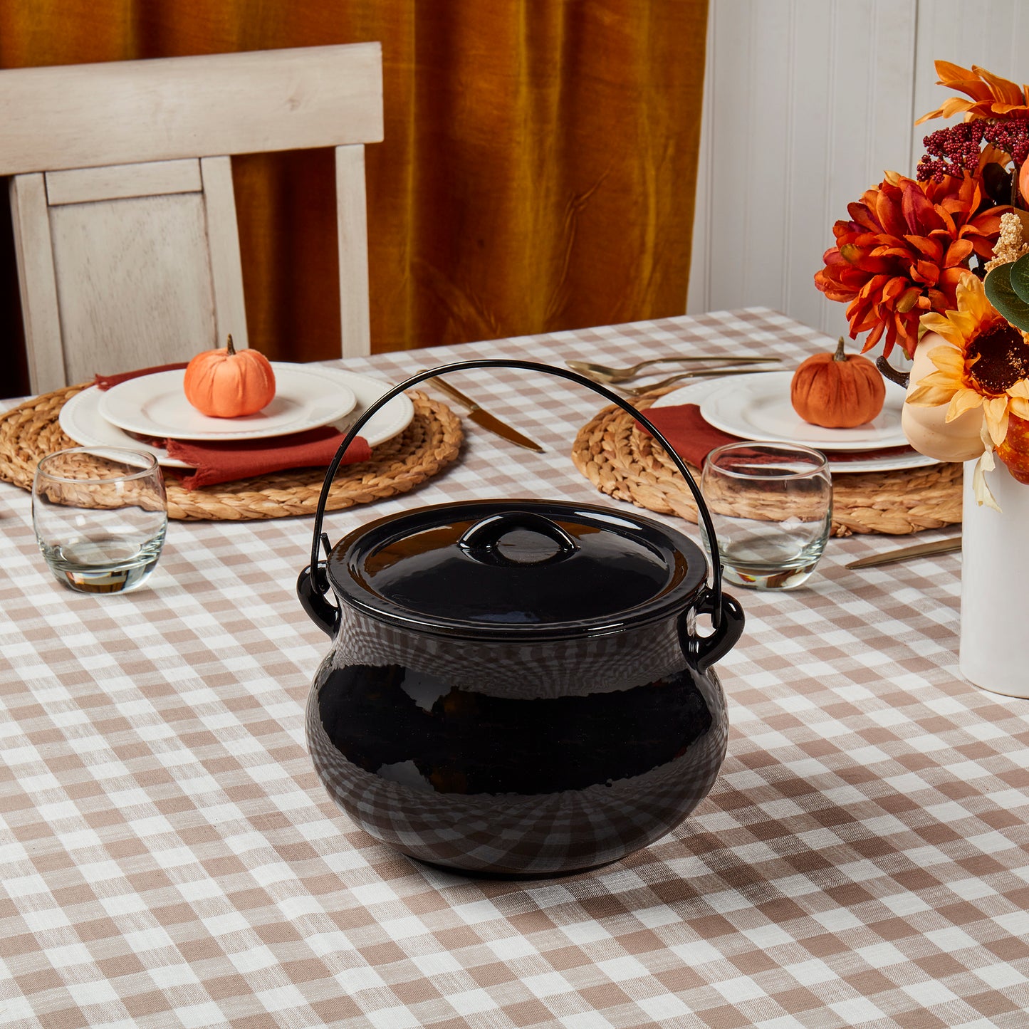 *NEW* 4-Quart Glossy Enameled Cast Iron Cauldron Pot with Handle - COMING SOON!