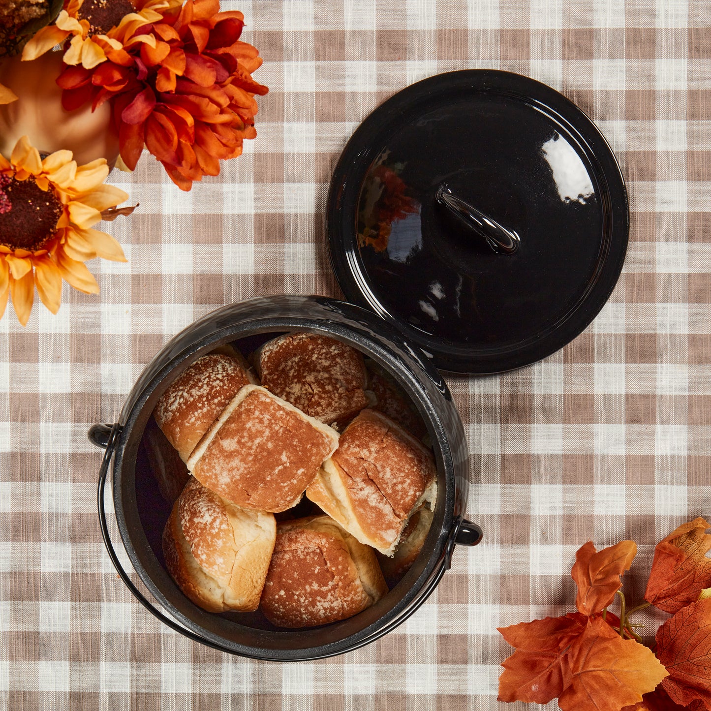 *NEW* 4-Quart Glossy Enameled Cast Iron Cauldron Pot with Handle - COMING SOON!