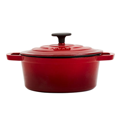 5-Quart Enameled Cast Iron Dutch Oven (Red, White, Blue, Gray)