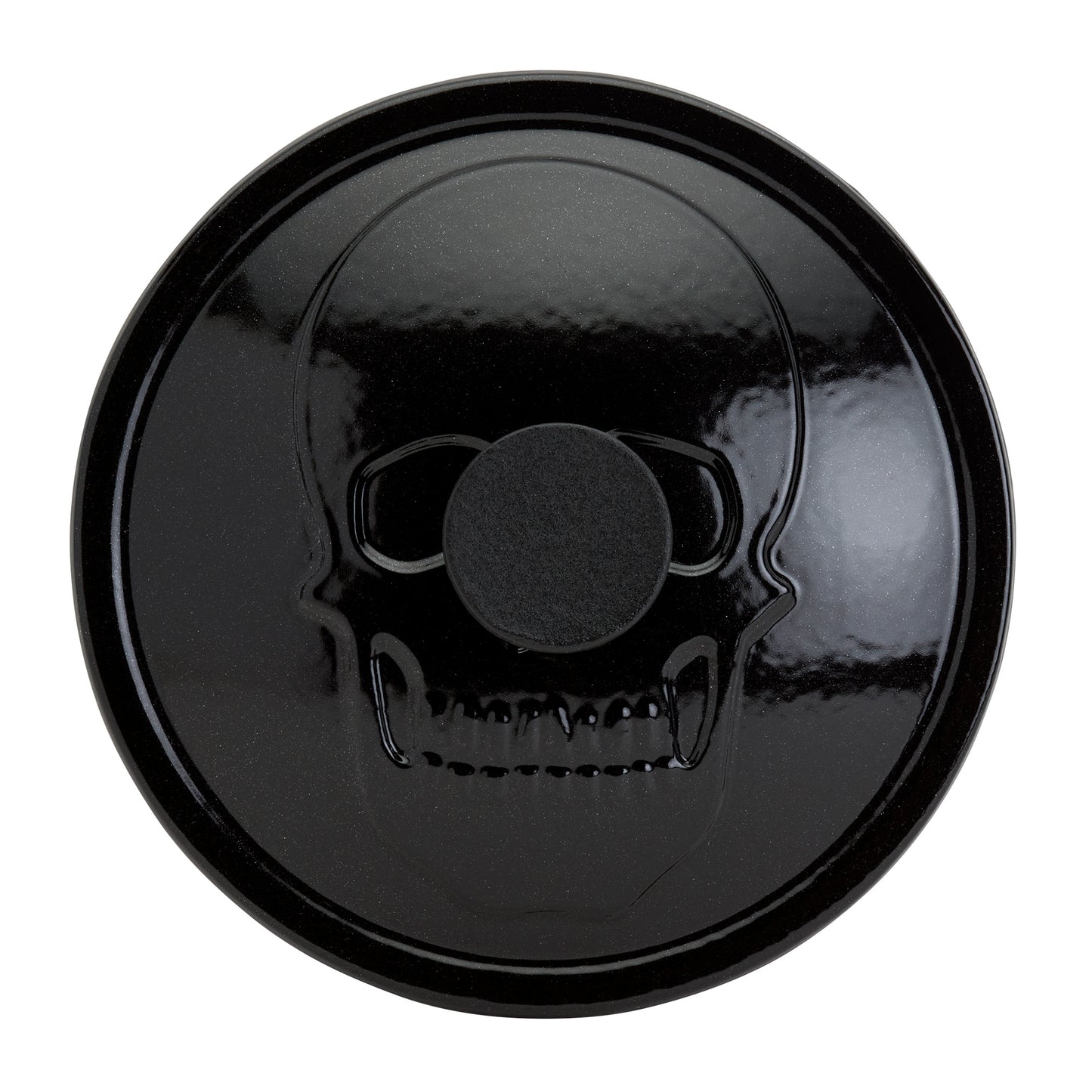 3-Quart Cast Iron Skull Dutch Oven, Black