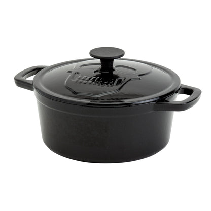 3-Quart Cast Iron Skull Dutch Oven, Black