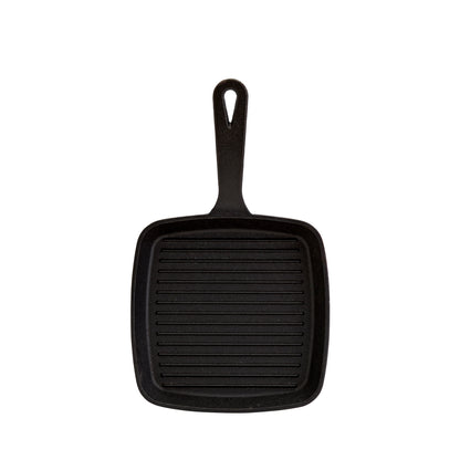 6.75" Square Pre-Seasoned Cast Iron Skillet Grill Pan