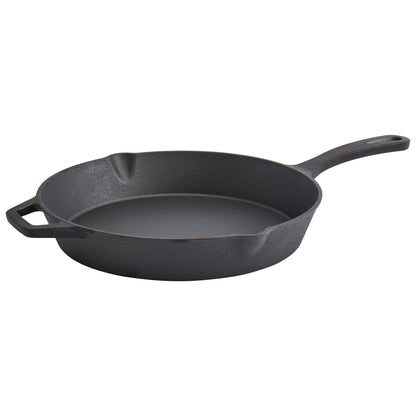 12" Round Pre-Seasoned Cast Iron Skillet Frying Pan