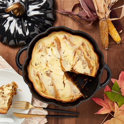 2-Quart / 4-Quart Enameled Cast Iron Pumpkin Dutch Ovens, Black