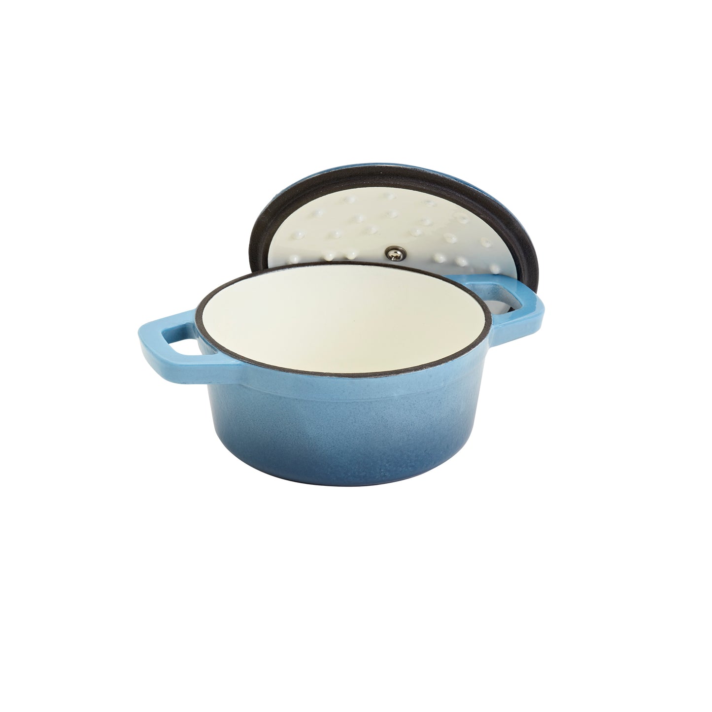 1-Quart Enameled Cast Iron Dutch Oven (Red, White, Blue, Gray)