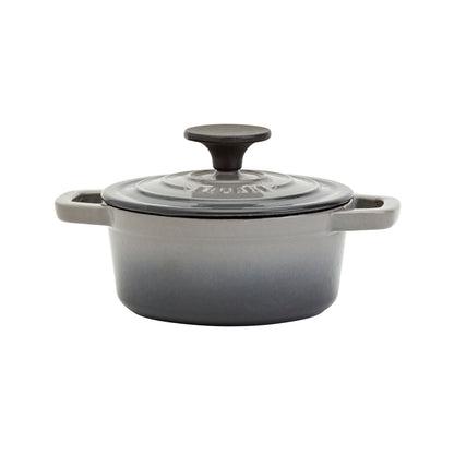 1-Quart Enameled Cast Iron Dutch Oven (Red, White, Blue, Gray)