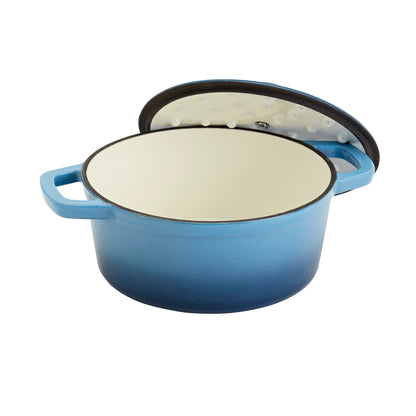 Enameled Cast Iron Dutch Oven, Blue