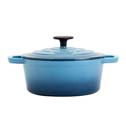Enameled Cast Iron Dutch Oven, Blue