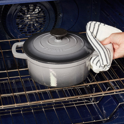 Enameled Cast Iron Dutch Oven, Gray