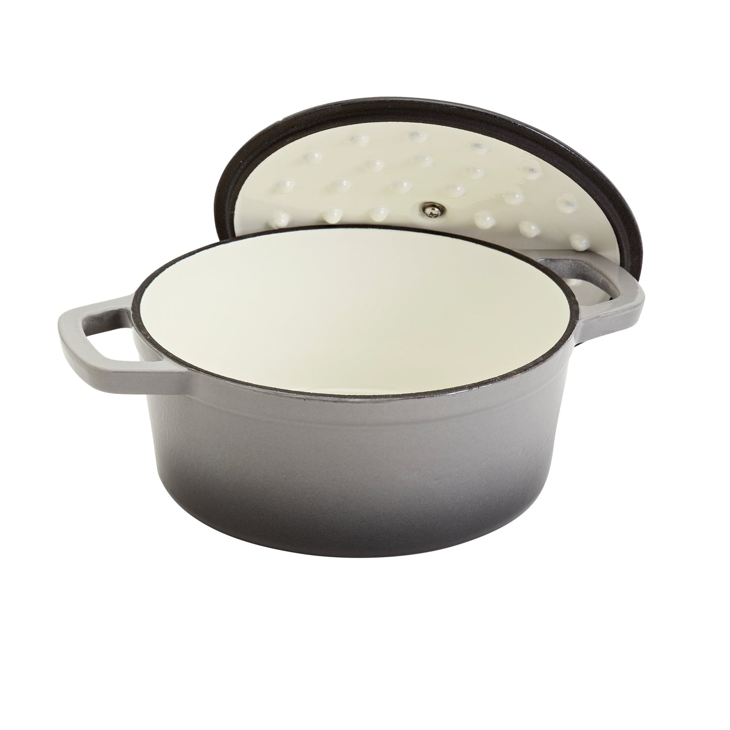 Enameled Cast Iron Dutch Oven, Gray