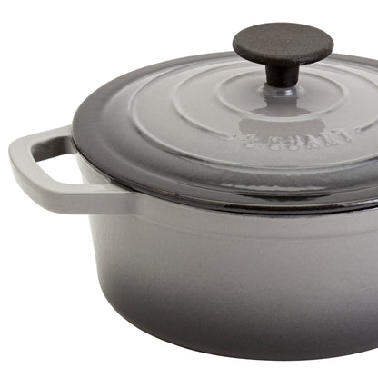 Enameled Cast Iron Dutch Oven, Gray