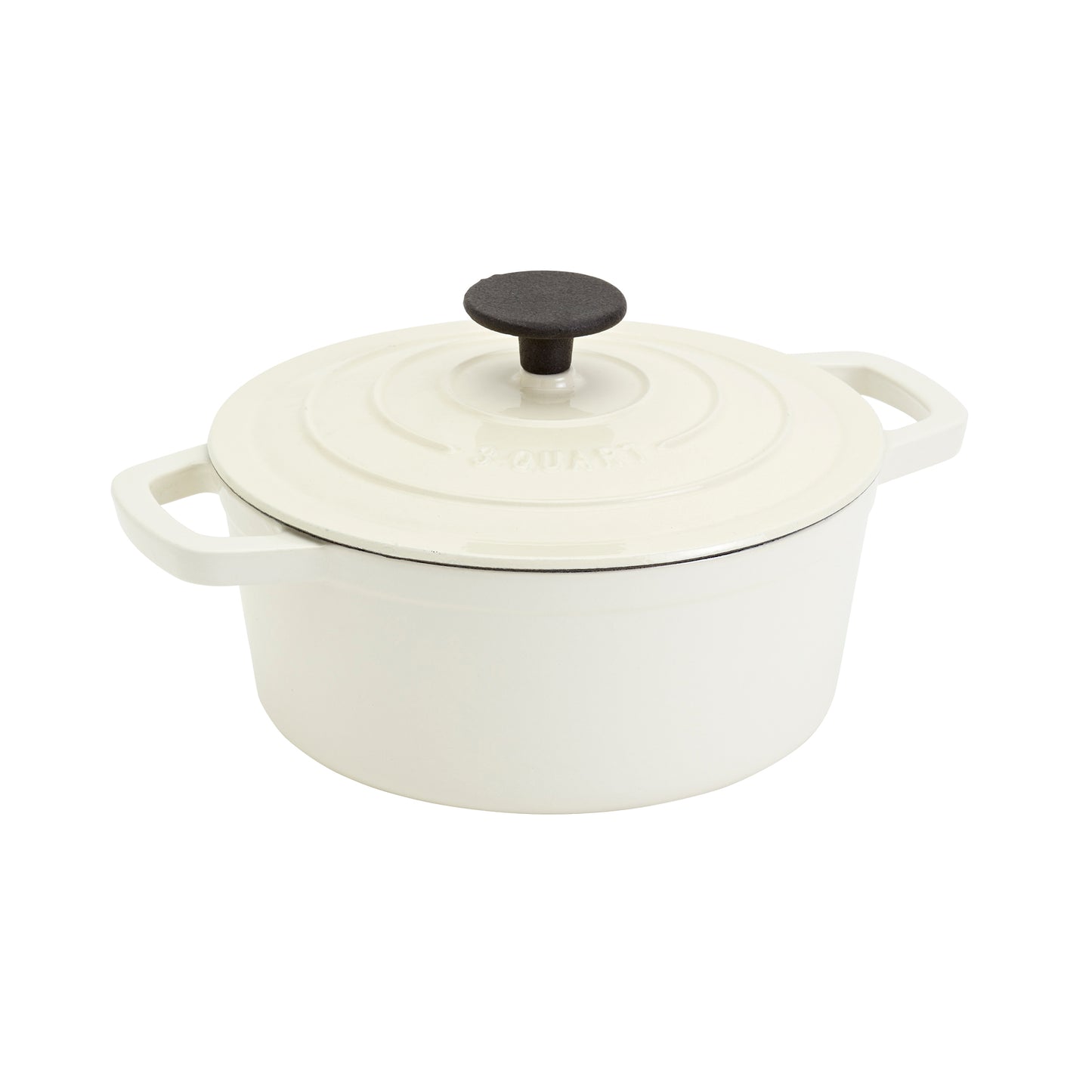 3-Quart Enameled Cast Iron Dutch Oven (Red, White, Blue, Green, Gray)