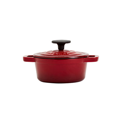 1-Quart Enameled Cast Iron Dutch Oven (Red, White, Blue, Gray)