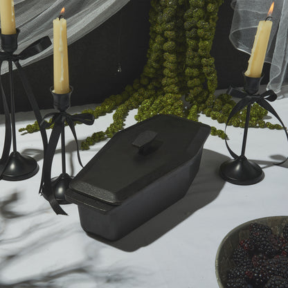 Cast Iron Dracula Coffin Loaf Pan, Black