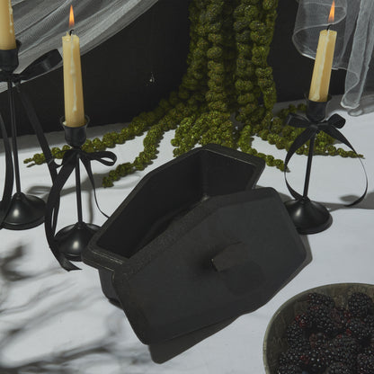 Cast Iron Dracula Coffin Loaf Pan, Black