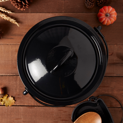 Enameled Cast Iron Cauldron Pot with Handle