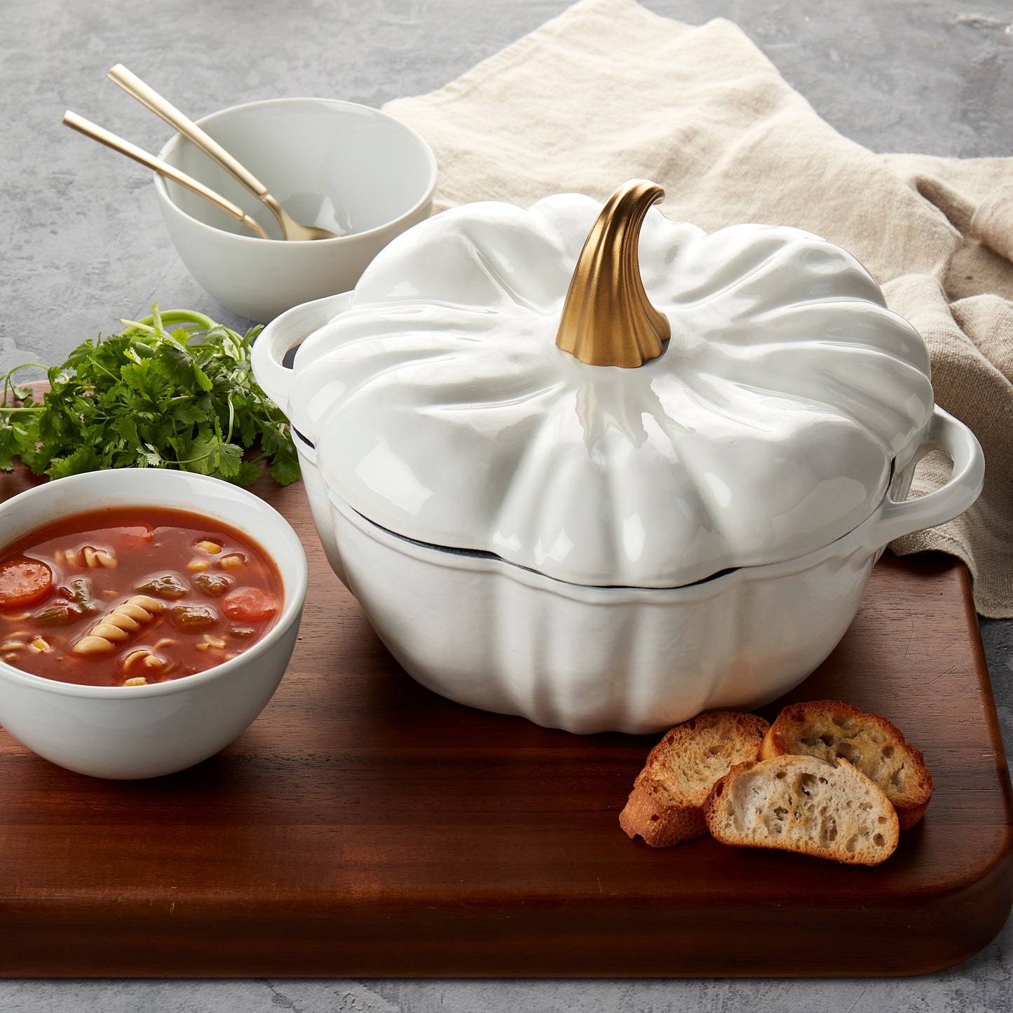 Cast Iron Pumpkin Dutch Ovens (Black, White & Orange)