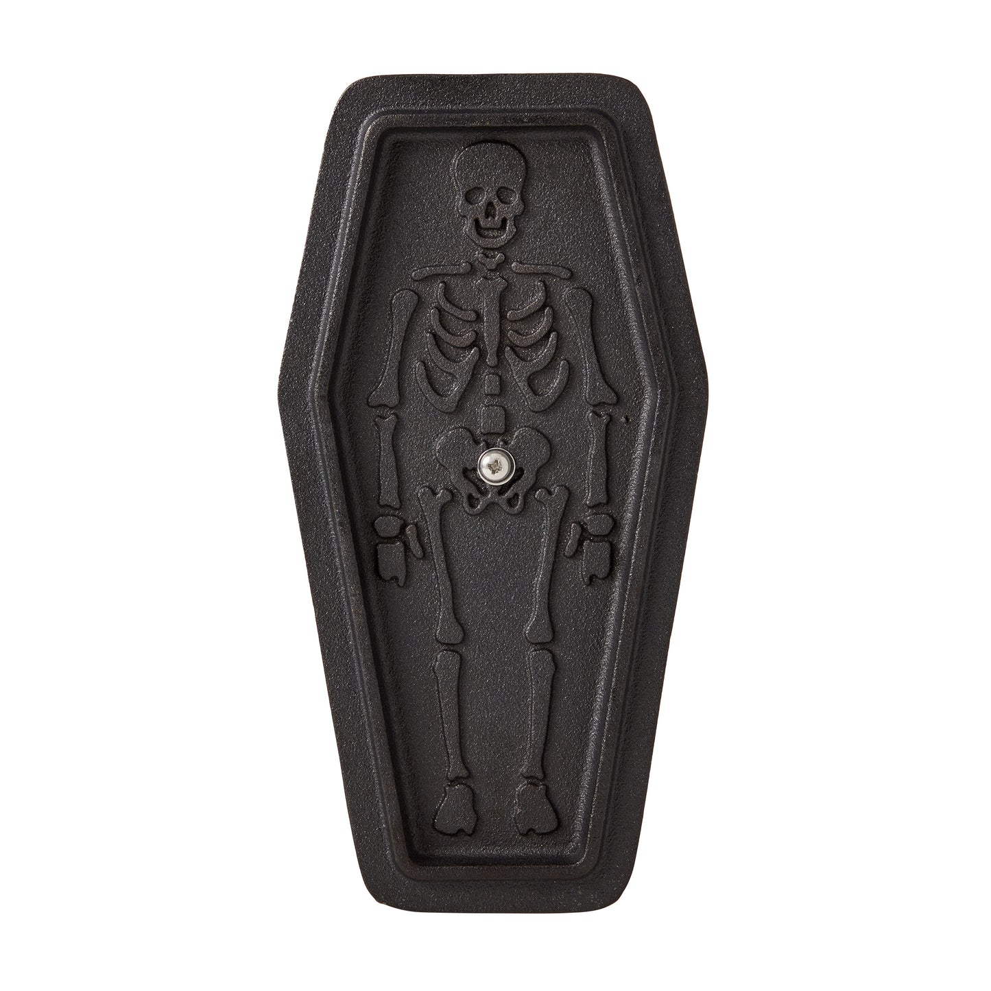 1.5-Quart Cast Iron Skeleton Coffin Casket Loaf Pan, Black