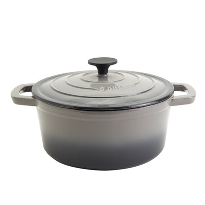 Enameled Cast Iron Dutch Oven, Gray