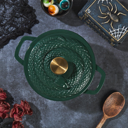 *NEW* 3-Quart Enameled Cast Iron Snake Dutch Oven, Green - COMING SOON!