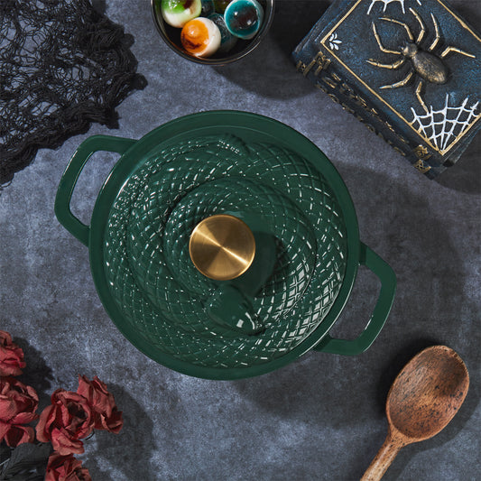 *NEW* 3-Quart Enameled Cast Iron Snake Dutch Oven, Green - COMING SOON!