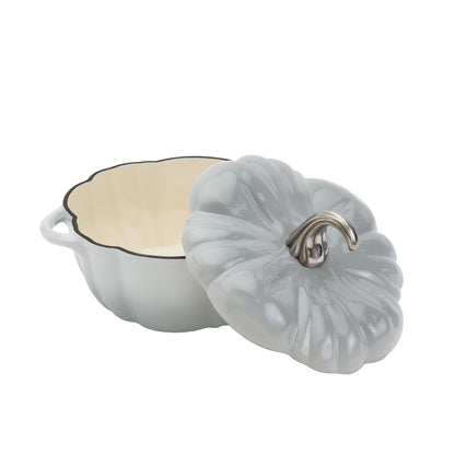 *PREORDER* 2-Quart / 4-Quart Enameled Cast Iron Pumpkin Dutch Ovens, Silver